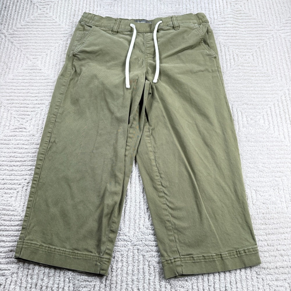 Torrid Cropped Utility Pants Women 0 12W Green Wide Leg Baggy Safari Military
